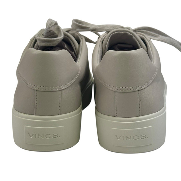 Vince Benfield Off-White Leather Platform Lace Up Sneakers Womens 8.5M New $250 - Picture 4 of 11